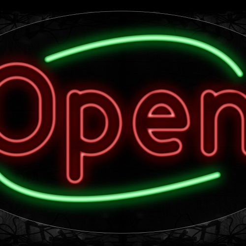Image of 14114 B.B.Q With Curve Border Neon Signs_17x30 Contoured Black Backing