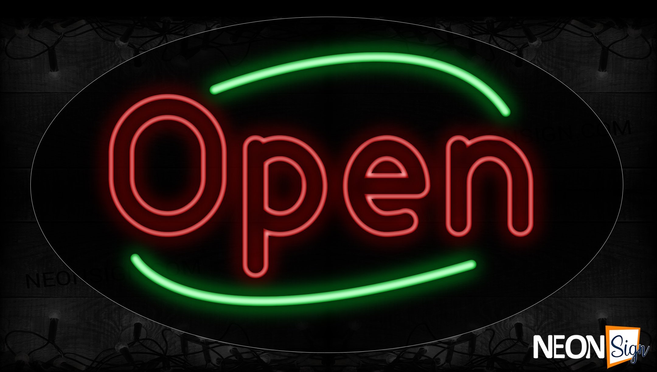Image of 14114 B.B.Q With Curve Border Neon Signs_17x30 Contoured Black Backing