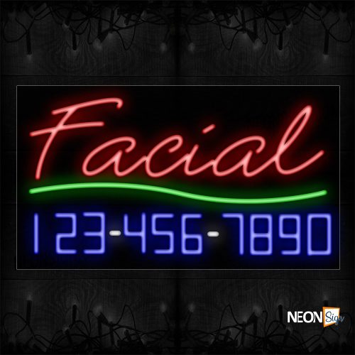 Image of 15002 Facial With Contact No Neon Signs_20x37 Black Backing