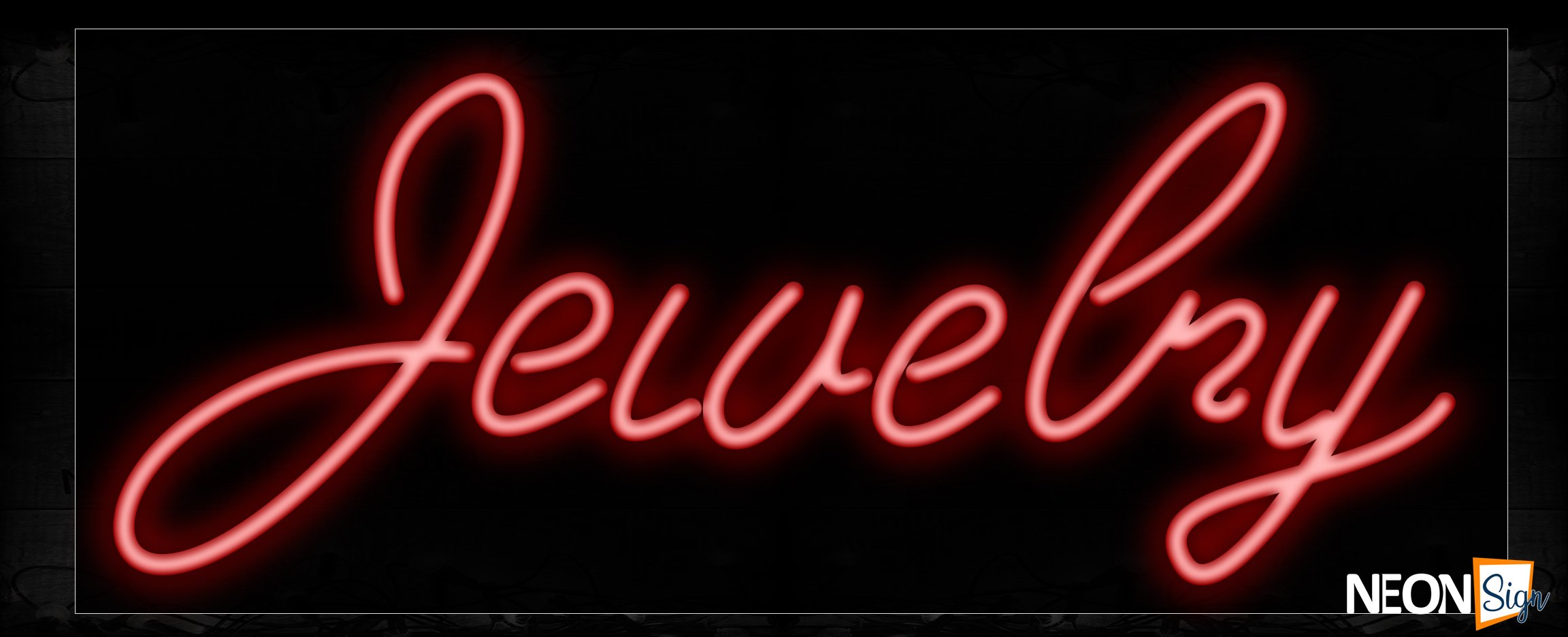 Image of 10081 Jewelry Neon Sign_13x32 Black Backing