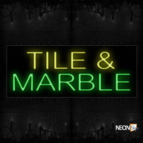 Image of 10136 Tile & Marble Neon Sign_13x32 Black Backing