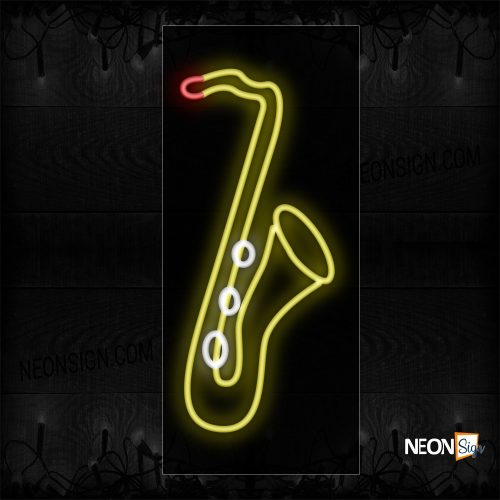Image of 10150 Trumpet In Yellow_13x32 Black Backing