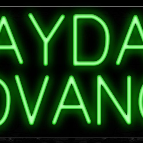 Image of 10276 Green Payday Advance Traditional Neon_13x32 Black Backing
