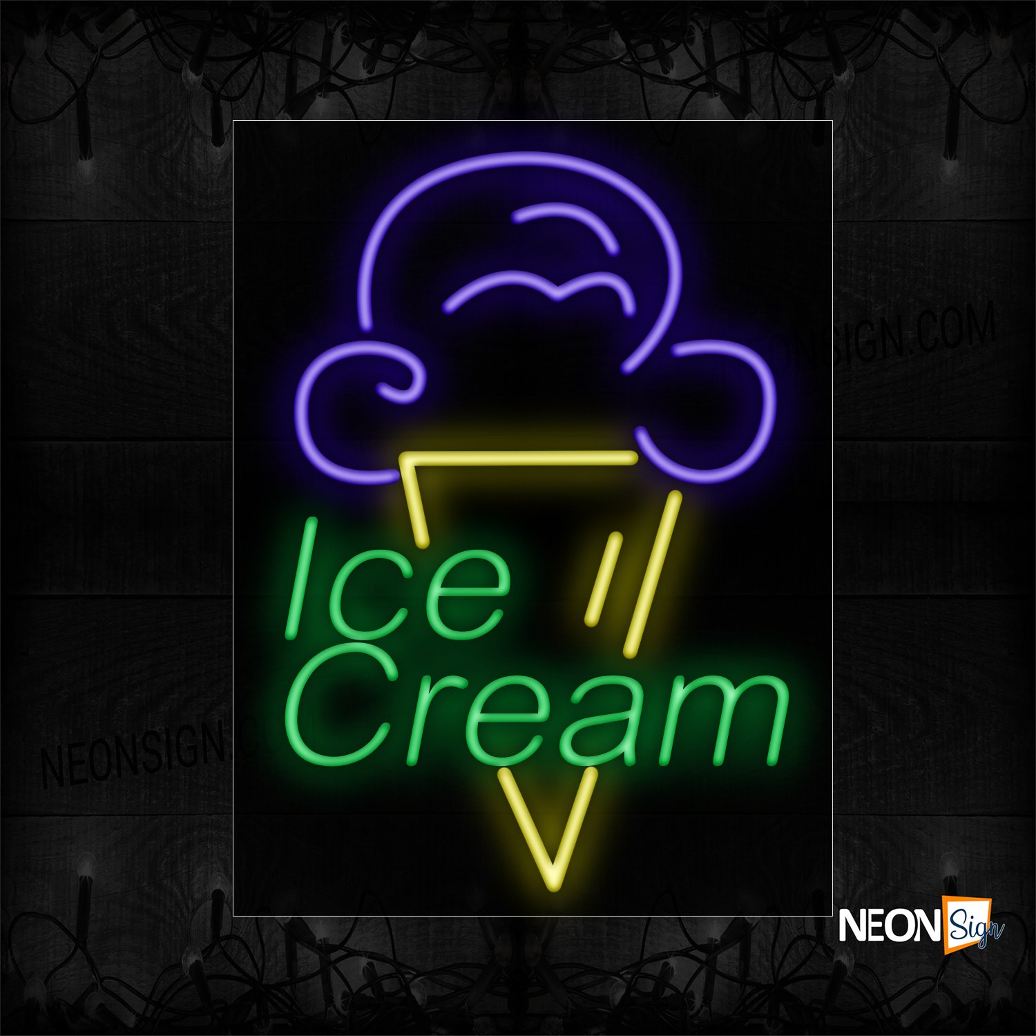 Image of 10408 Ice Cream With Logo_24x31 Black Backing