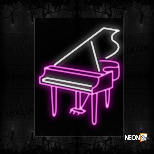 Image of 10435 Piano Image Neon Sign_20x31 Black Backing