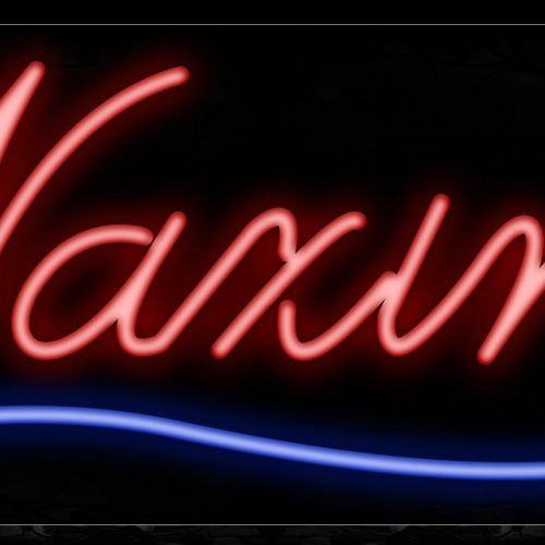 Image of 10648 Waxing with underline Neon Sign_13x32 Black Backing