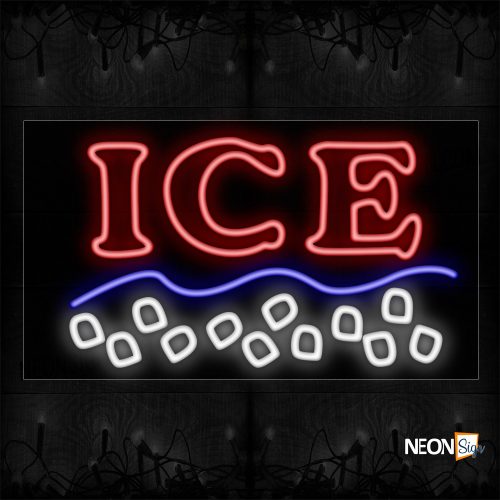 Image of 10680 Double Stroke Ice With Purple Line And Cube Logo_20x37 Black Backing