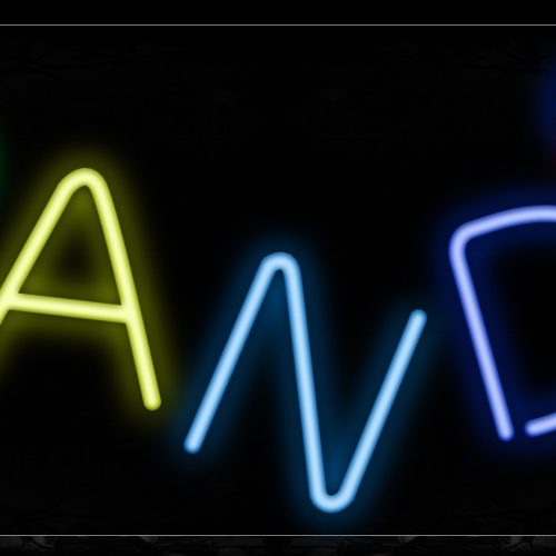Image of 10757 Colorful CANDY Neon Sign_13x32 Black Backing