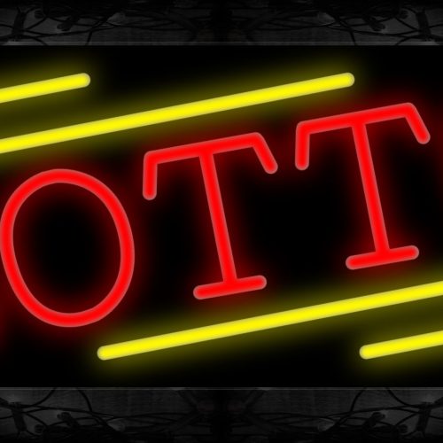 Image of 10827 Lotto with line Neon Sign 13x32 Black Backing
