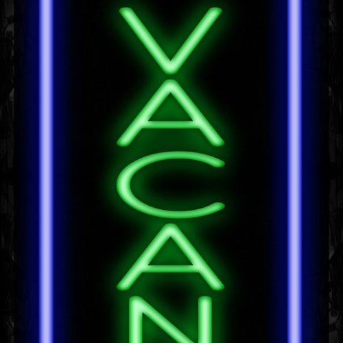 Image of 11035 No Vacancy with vertical borderline Neon Sign_32 x12 Black Backing