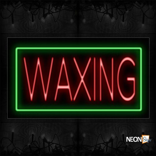 Image of 11123 Waxing With borderline Neon Signs_20x37 Black Backing