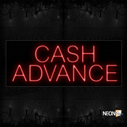 Image of 11180 Cash Advance Neon Sign_13x32 Black Backing