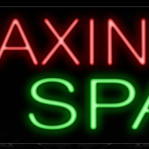 Image of 11231 Waxing & Spa Neon Sign_13x32 Black Backing