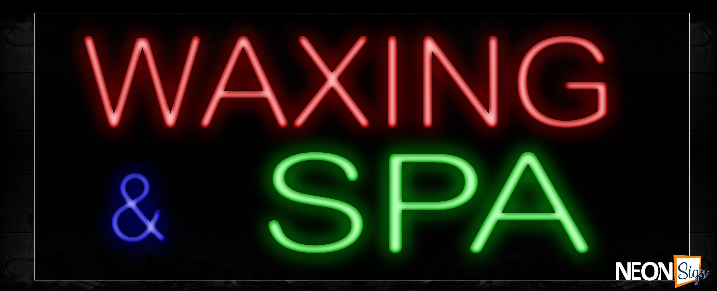 Image of 11231 Waxing & Spa Neon Sign_13x32 Black Backing