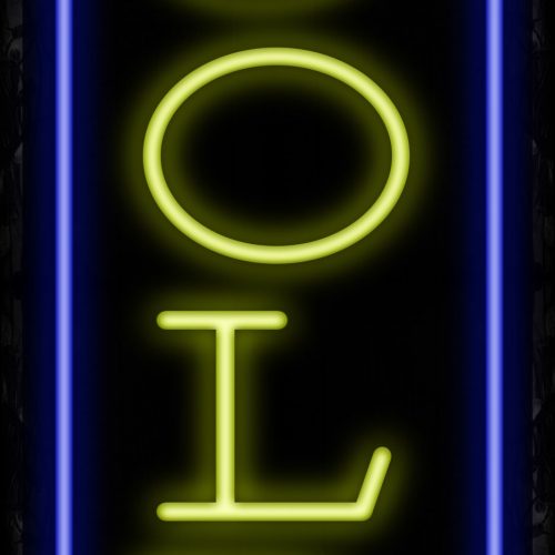 Image of 11233 Gold with border Neon Signs_32 x12 Black Backing