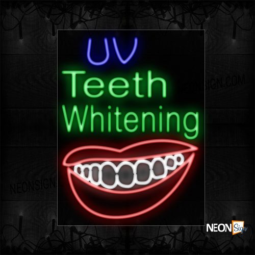 Image of Uv Teeth Whitening With Logo Neon Sign