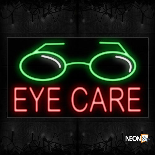 Image of 11286 Eye Care With Logo Neon Sign_20x37 Black Backing