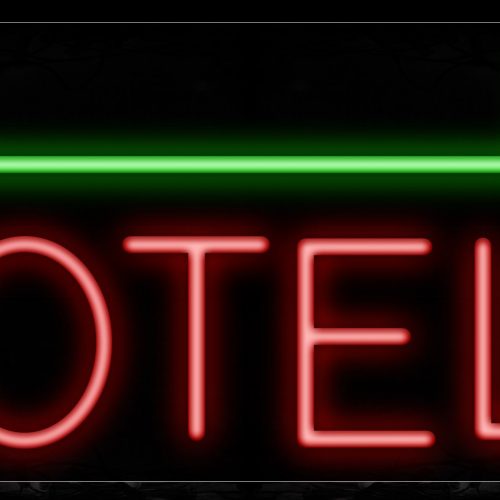 Image of 11442 Motel With Green Right Arrow Traditional Neon_13x32 Black Backing