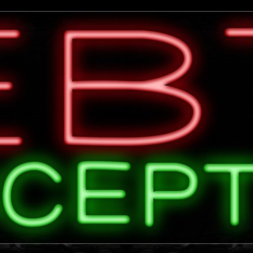 Image of 11511 Ebt Accepted All Caps Two Color Traditional Neon_13x32 Black Backing