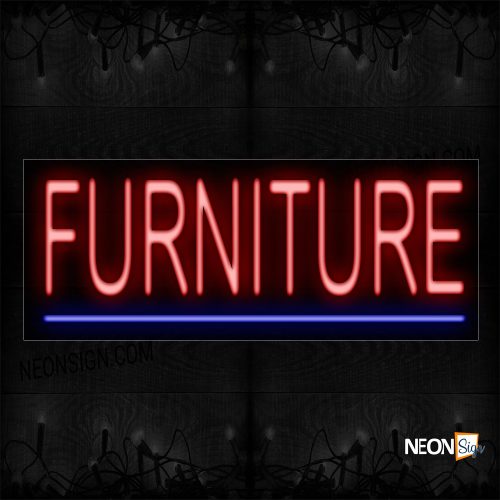 Image of 12066 Furniture With Underline Neon Sign_10x24 Black Backing