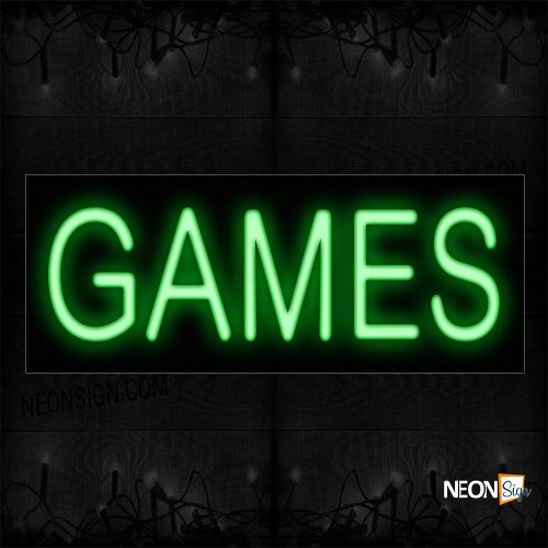 Image of 12068 Games Neon Sign_10x24 Black Backing