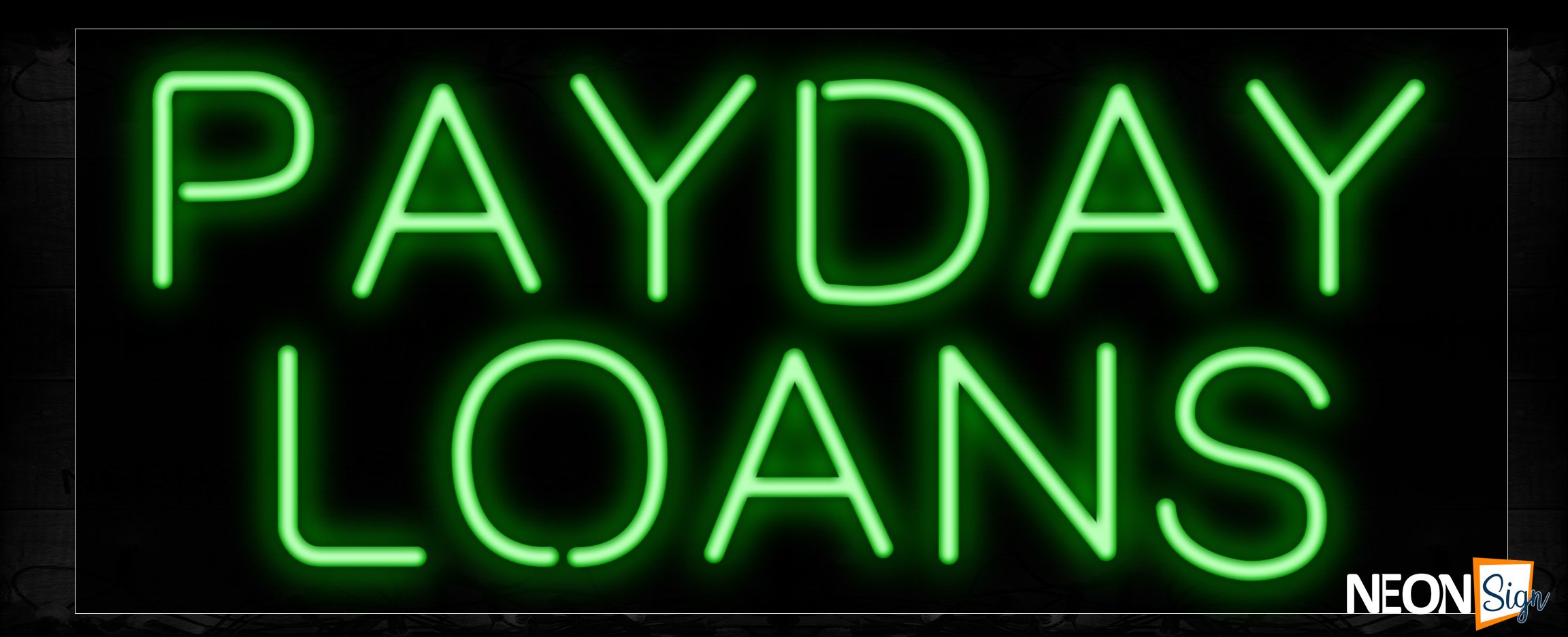 Image of 12127 Payday Loans Neon Sign_13x32 Black Backing