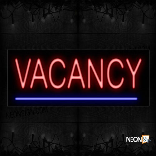 Image of 12184 Vacancy Traditional Neon_10x24 Black Backing