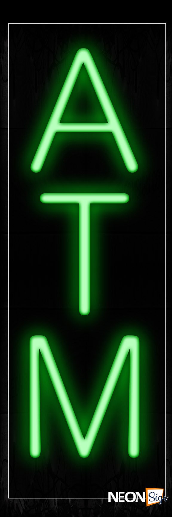 Image of 12196 Atm Neon Signs_8x24 Black Backing