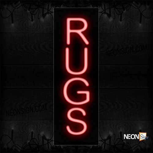 Image of 12285 Rugs Neon Sign_8x24 Black Backing