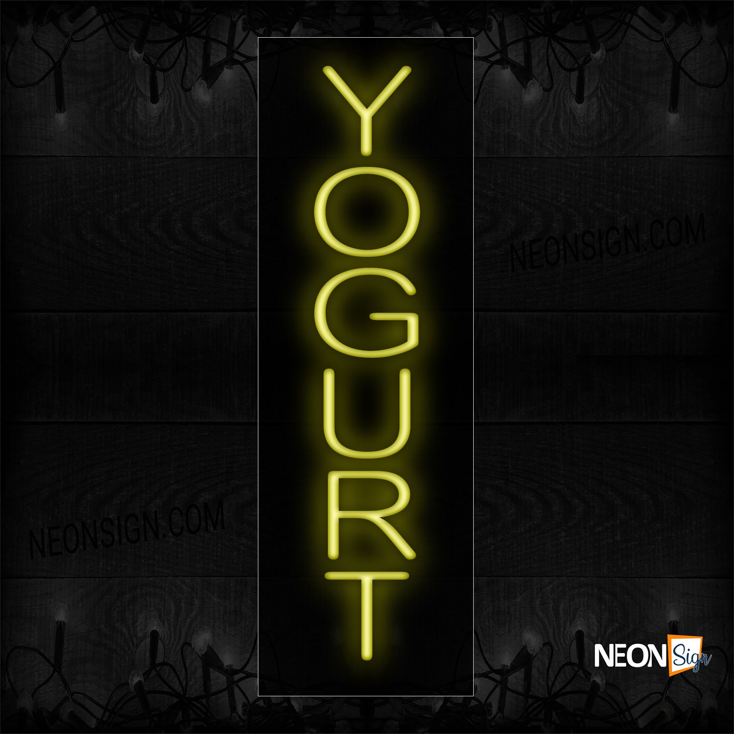 Image of 12324 Yogurt Neon Sign_8x24 Black Backing