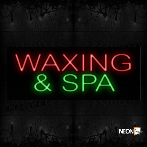 Image of 12343 Waxing & Spa Neon Signs_10x24 Black Backing