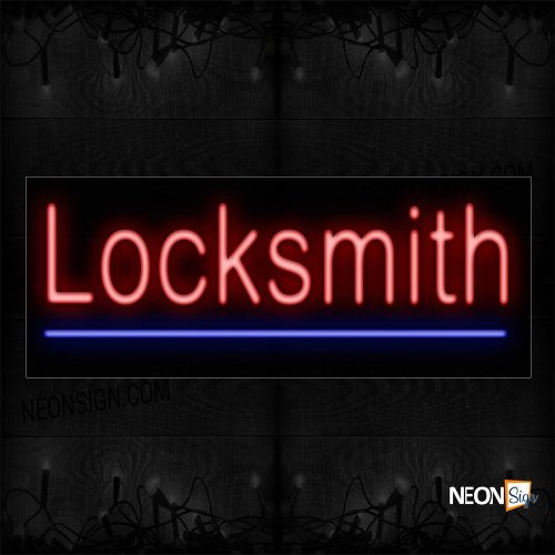 Image of 12382 Locksmith Traditional Neon_10x24 Black Backing
