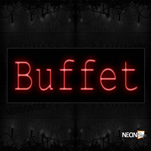 Image of Buffet Capitalized Text Neon Sign