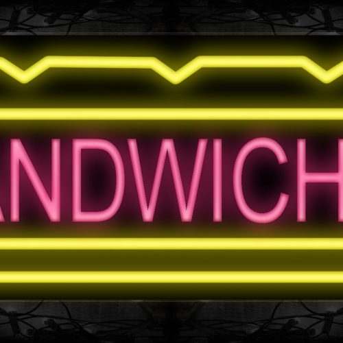 Image of Sandwiches With Bun Logo Neon Sign