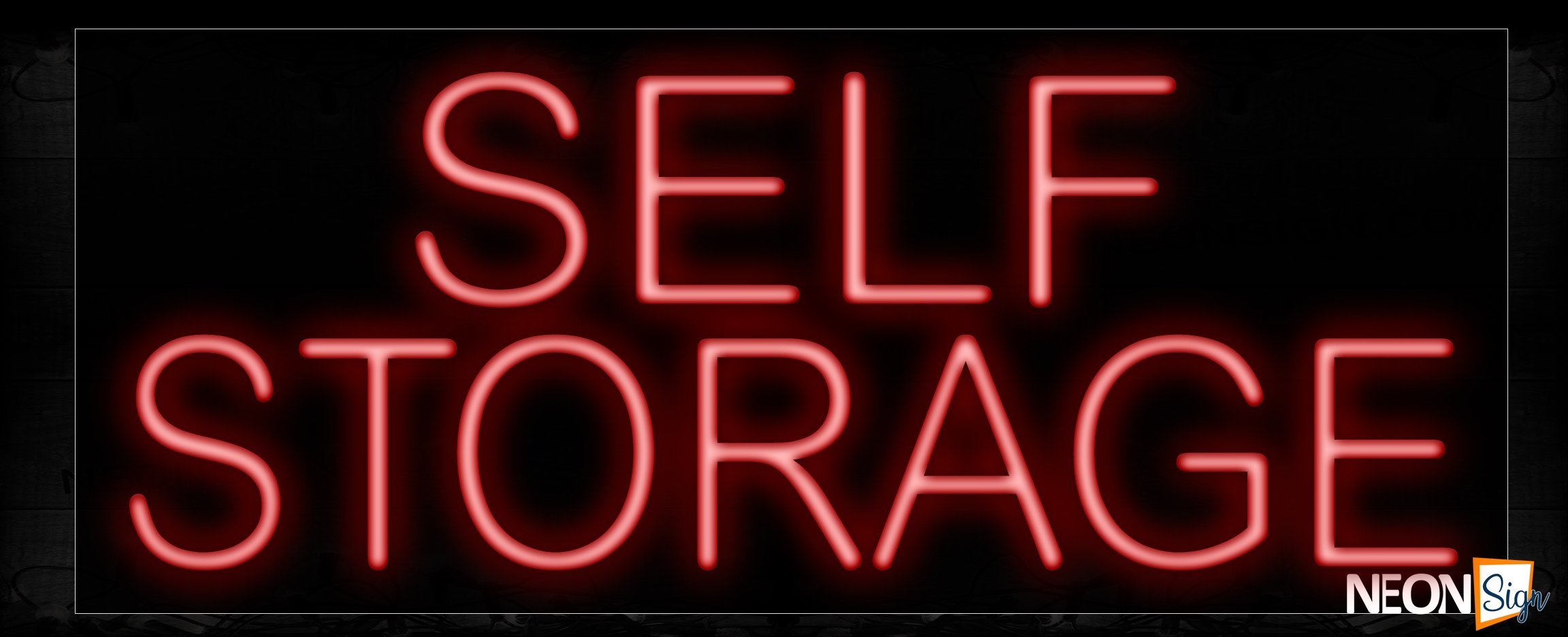 Image of Self Storage In Red Neon Sign