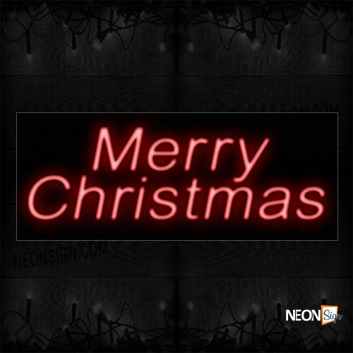 Image of Red Merry Christmas Neon Sign