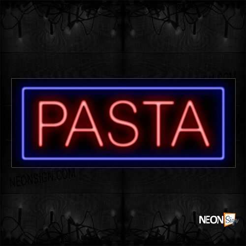 Image of Pasta in red With Border Neon Sign