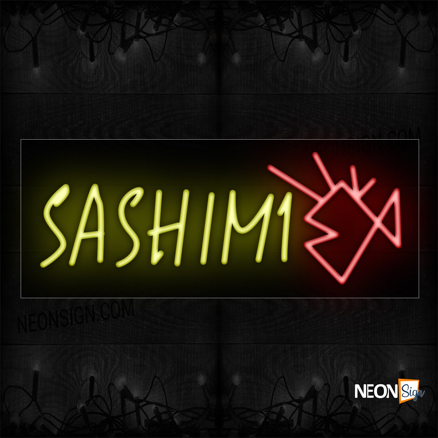 Image of Sashimi With Logo Neon Sign