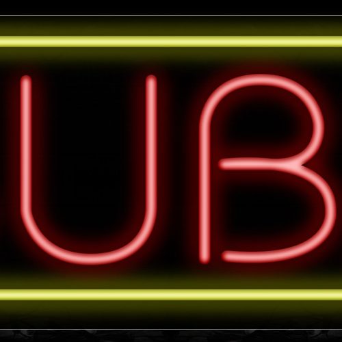 Image of Subs In Red And Yellow Border Neon Sign