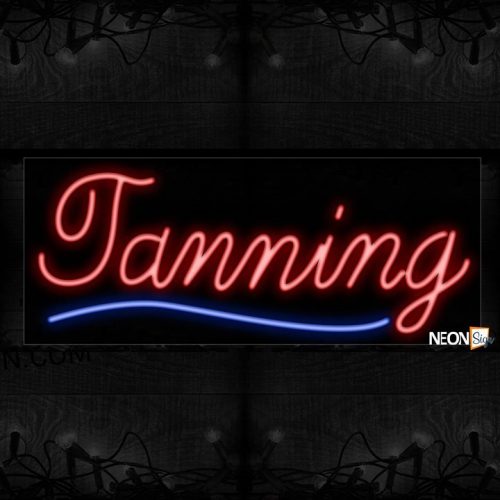 Image of Tanning With Underline Curve Neon Sign