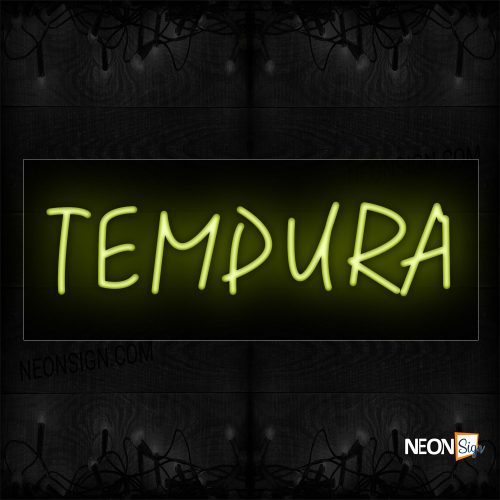 Image of Tempura In Yellow Neon Sign