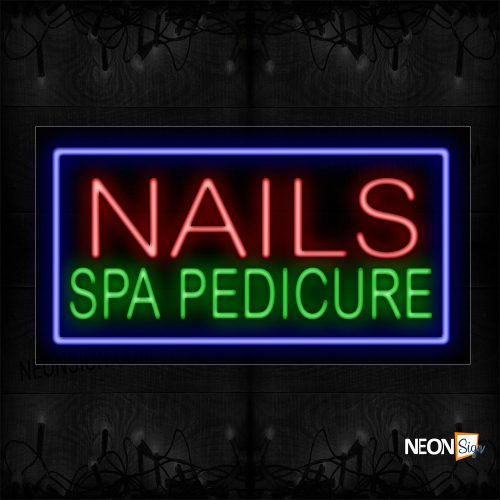 Image of Nails Spa Pedicure With Border Neon Sign