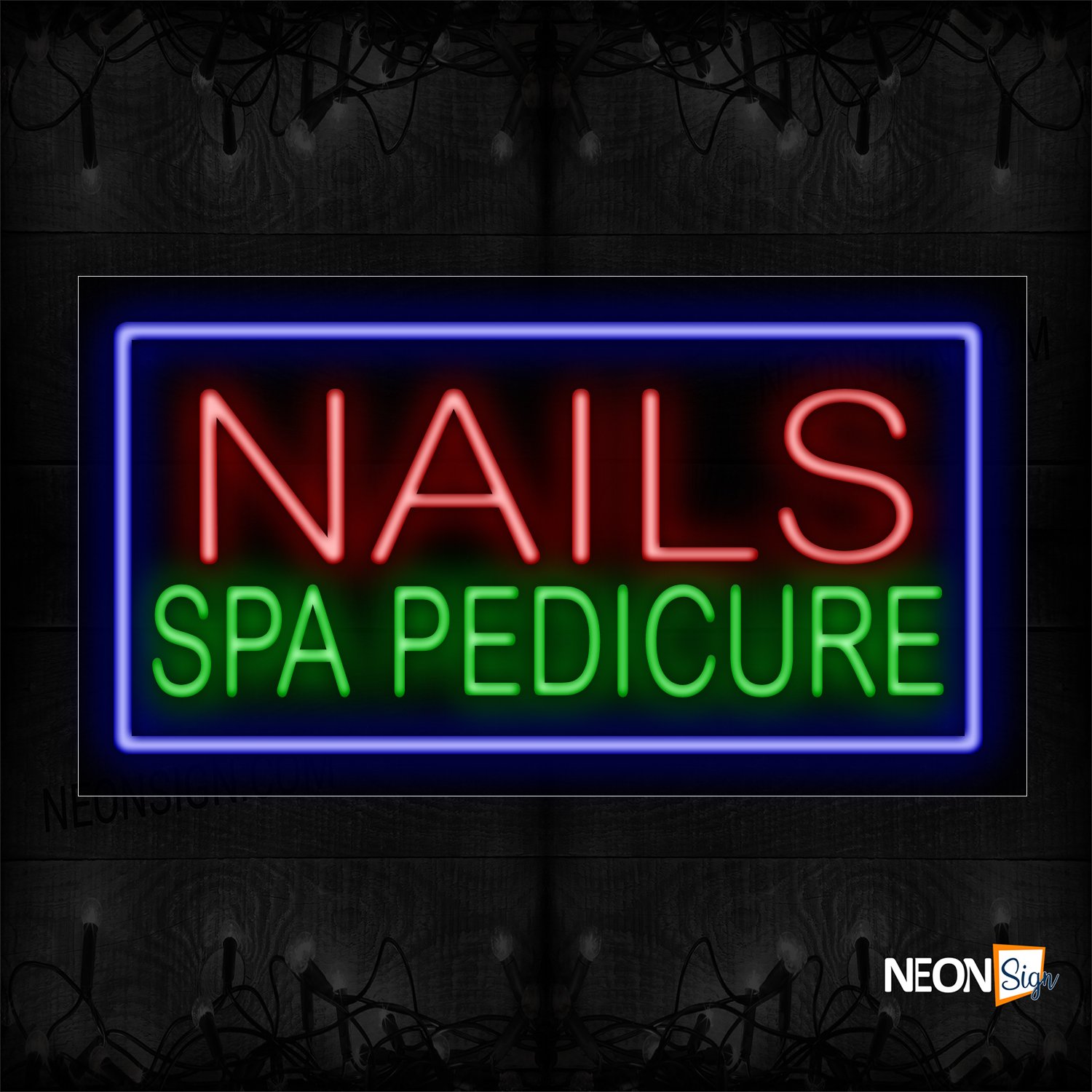 Image of Nails Spa Pedicure With Border Neon Sign