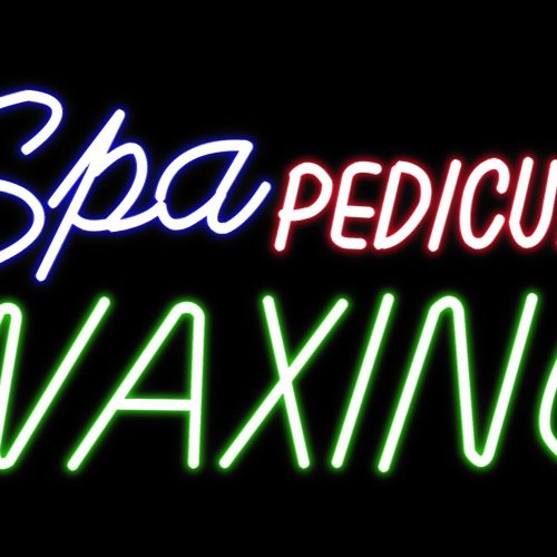 Image of Spa Pedicure Waxing With Border Neon Sign