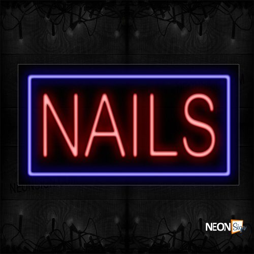 Image of Nails With Border Neon Sign