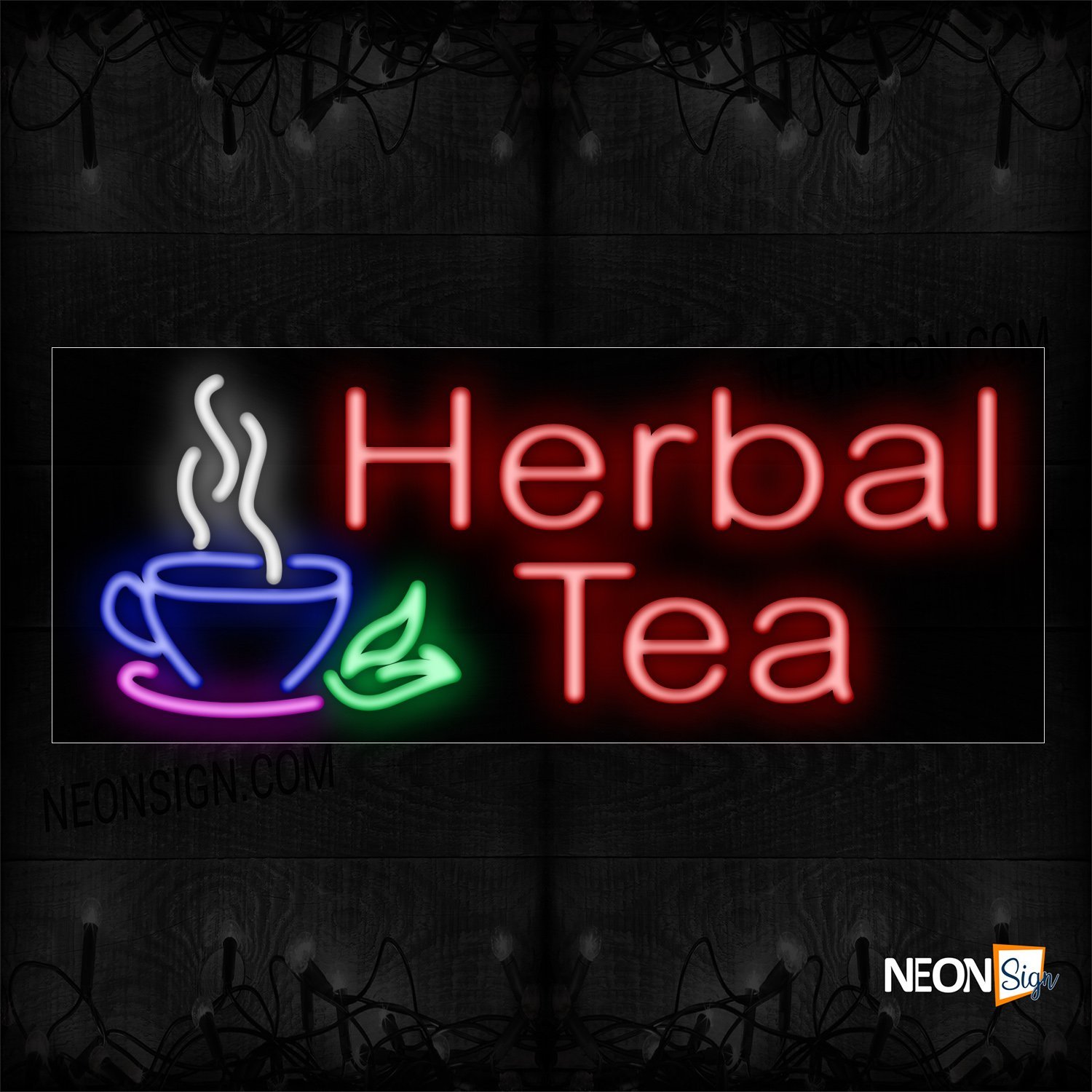 Image of Herbal Tea With Cup Neon Sign