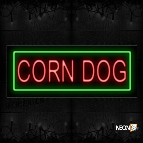 Image of Corn Dogs With Border Neon Sign