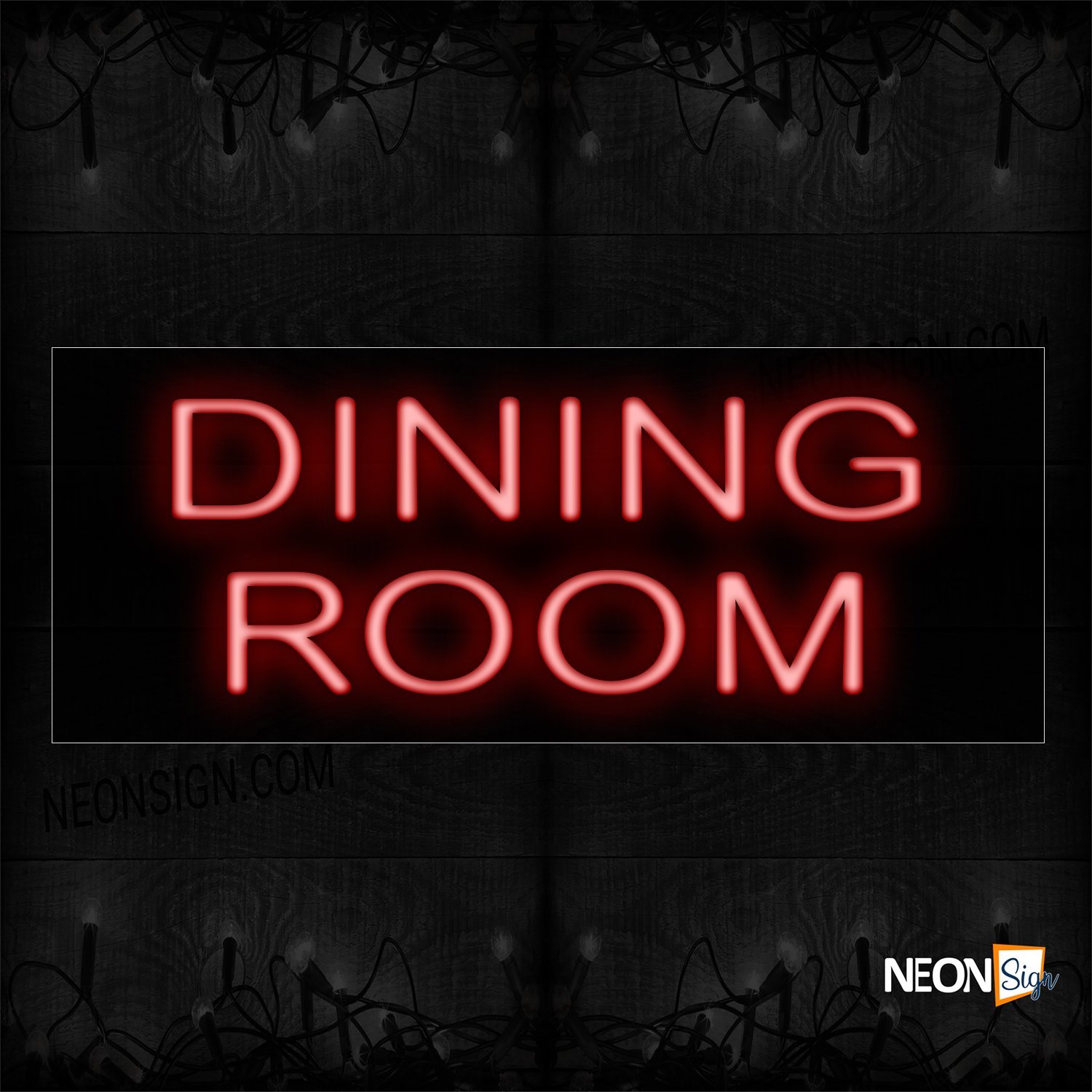 Image of 11381 Dining Room Neon Sign_13x32 Black Backing