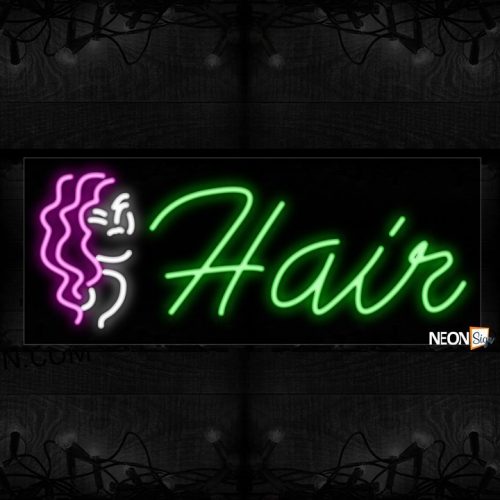 Image of Hair With Face Logo Neon Sign