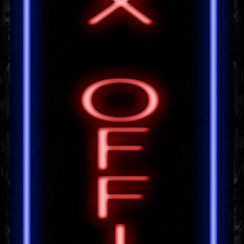 Image of Box Office With Vertical borderline Neon Sign